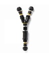 Zwarte Y-verdeeldoos, 5-aderig - IP68 waterdicht, voor kabelverbindingen, Ø8-12mm kabel