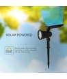 1,54W Solar tuinspot met spies - 5,5V, IP54, 3000K, 2200mAh batterij
