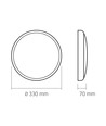 30W LED plafondlamp met sensor - 5CCT, witte rand, ingebouwde bewegingssensor