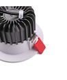 13W Ø11,4cm inbouwspot RGB+CCT RA93 - 24V DC, Gat: Ø9,5 cm, Afm: Ø11,4 cm, Witte rand
