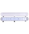 60cm Industrie armatuur - Voor 2x 60cm T8 LED buizen, IP65 waterdicht, doorgekoppeld