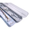60cm Industrie armatuur - Voor 2x 60cm T8 LED buizen, IP65 waterdicht, doorgekoppeld
