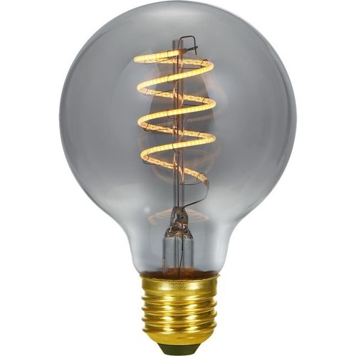 E27 4W dimbare LED filament lamp - G80, Flex Globe, 2200K, rookglas