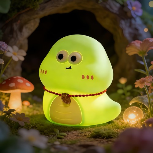 MOCHI Slang nachtlampje van zachte siliconen - oplaadbaar, kleurwissel + warm wit