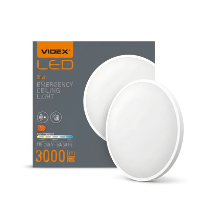 30W Sensorlamp met noodverlichting - instelbaar watt/CCT, IP44, accu