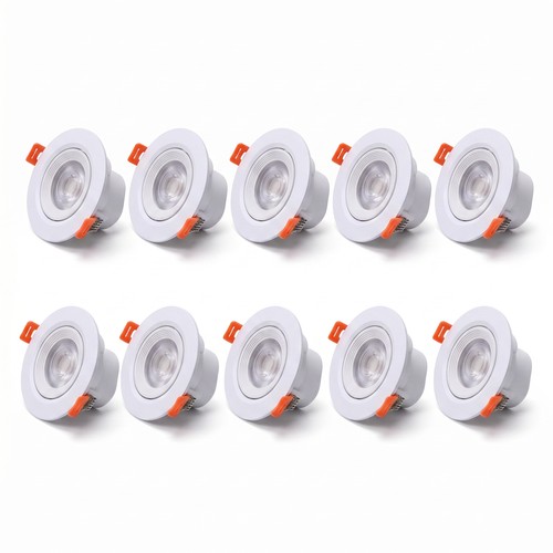 10 stuks 7W Ø8,8cm LED inbouwspot - Gat: Ø6,8 cm, CCT - 3 lichtkleuren