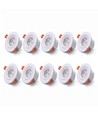 10 stuks 7W Ø8,8cm LED inbouwspot - Gat: Ø6,8 cm, CCT - 3 lichtkleuren