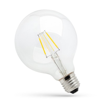 Spectrum 4W LED Globe-lamp - G95, Kooldraad. E27