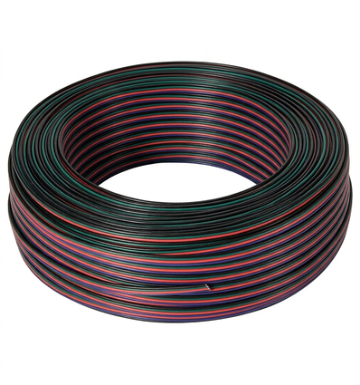 100m RGB kabel - 4x0,35mm², 12V-24V, voor LED strip
