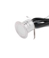 10 stuks grondspots met timer/sensor - 0,5W, rond, RVS, incl. voeding
