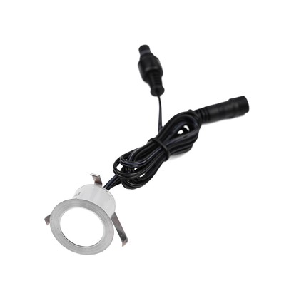 10 stuks grondspots met timer/sensor - 0,5W, rond, RVS, incl. voeding