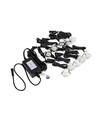 10 stuks grondspots met timer/sensor - 0,5W, rond, RVS, incl. voeding