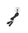 10 stuks grondspots met timer/sensor - 0,5W, rond, RVS, incl. voeding