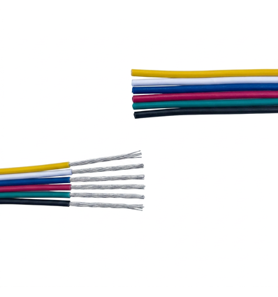 5m RGB+CCT-kabel voor LED-strip - 6x0,35 mm², 12/24V