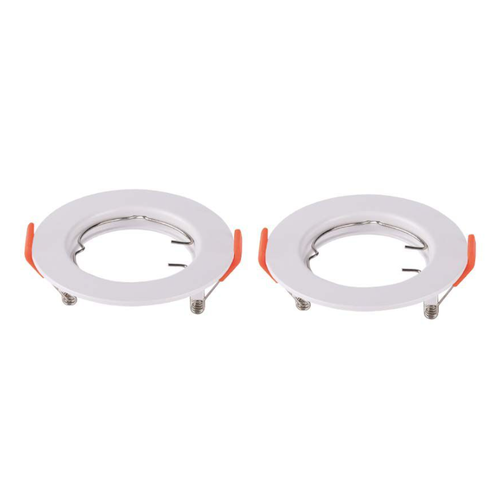2-pack MR16/GU10 Downlight kit - Zonder lichtbron, Glanzend wit, Gat: Ø6,3 cm, Afm: Ø8 cm