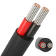 5m Kabel rood/zwart, zwart rond - 2x0,35mm², 12V-24V, voor LED strip