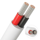 20m Kabel rood/zwart, wit rond - 2x0,35mm², 12V-24V, voor LED-strip