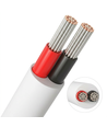 10m Kabel rood/zwart, wit rond - 2x0,35mm², 12V-24V, voor LED-strip