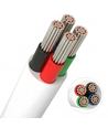 20m RGB kabel, wit rond - 4x0,35mm², 12V-24V voor LED strip