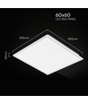 V-Tac 60x60 LED-paneel, 40W - 4000K, Backlit, witte rand