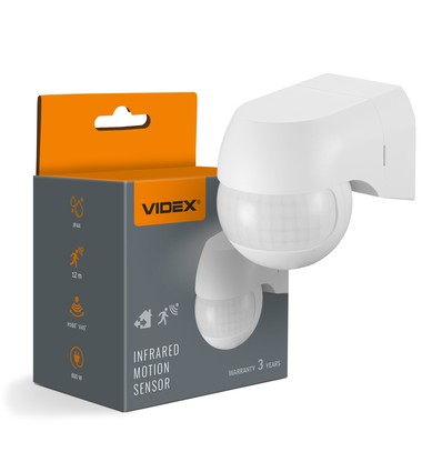 PIR bewegings- en lichtsensor 800W - IP44, wit