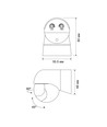 PIR bewegings- en lichtsensor 800W - IP44, wit