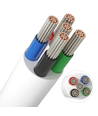 10m RGBW kabel, wit rond - 5x0,35mm², 12V-24V voor LED strip
