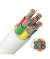 5m RGB+CCT kabel, wit rond - 6x0,35mm², 12V-24V voor LED strip