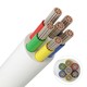 20m RGB+CCT kabel, wit rond - 6x0,35mm², 12V-24V voor LED strip