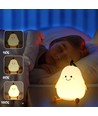 MOCHI Peer nachtlampje van zachte siliconen - oplaadbaar, kleurwissel + warm wit