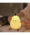 MOCHI Peer nachtlampje van zachte siliconen - oplaadbaar, kleurwissel + warm wit