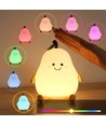 MOCHI Peer nachtlampje van zachte siliconen - oplaadbaar, kleurwissel + warm wit