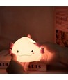 MOCHI Axolotl nachtlampje van zachte siliconen - oplaadbaar, kleurwissel + warm wit