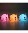 MOCHI Axolotl nachtlampje van zachte siliconen - oplaadbaar, kleurwissel + warm wit