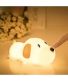 MOCHI Puppy nachtlampje van zachte siliconen - oplaadbaar, warm/neutraal wit