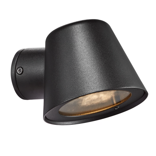 Norik GU10 wandlamp - IP54, zwart, buiten, zonder lichtbron