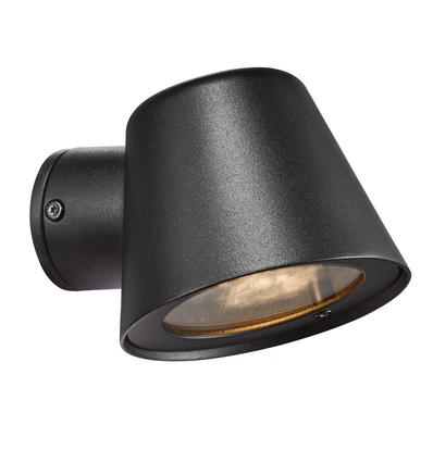 Norik GU10 wandlamp - IP54, zwart, buiten, zonder lichtbron