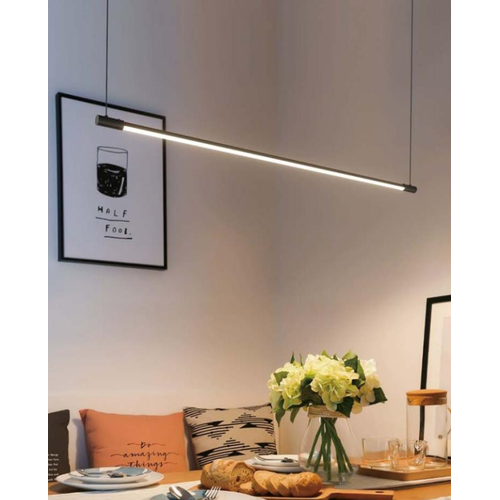 86cm dimbare eettafellamp - Zwart, 11W LED, incl. draadophanging