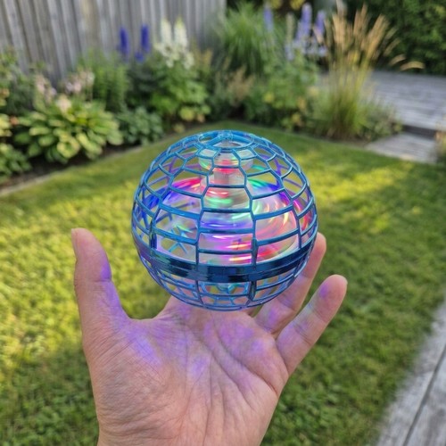 Hover Orb vliegende bal met RGB-licht - Ø9,5 cm, blauw, perfect voor kinderen en kinderlijke zielen