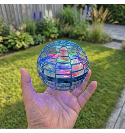 Hover Orb vliegende bal met RGB-licht - Ø9,5 cm, blauw, perfect voor kinderen en kinderlijke zielen