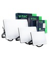 Set van 3 CCT breedstralers 30W, 50W en 100W - 3 lichtkleuren, mat glas, werklamp, buiten