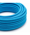 5m Stoffen kabel 2x0,75 mm², textiel - 230V, Lichtblauw