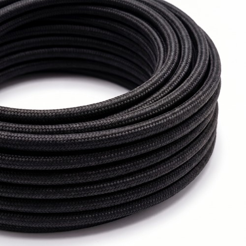 5m textielsnoer 2x0,75 mm² - 230V, zwart