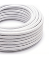 5m Stofkabel 2x0,75 mm², textiel - 230V, Wit