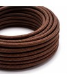 5m Stofkabel 2x0,75 mm², textiel - 230V, Koffiekleurig