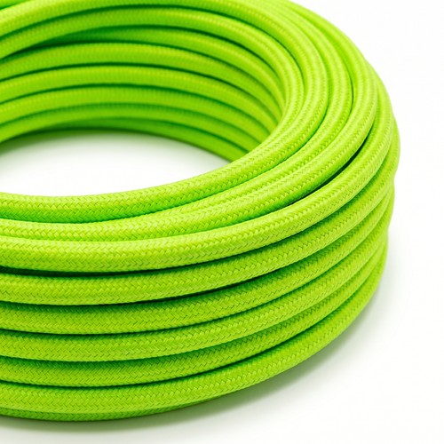5m Stofkabel 2x0,75 mm², textiel - 230V, Lichtgroen