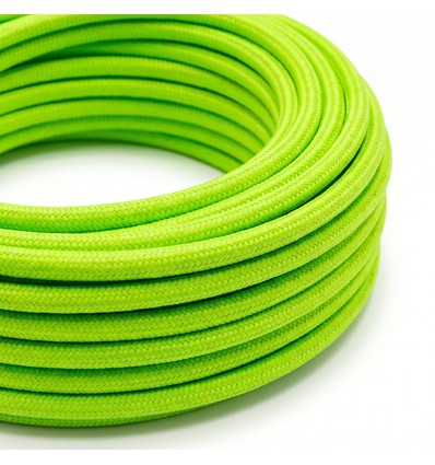 5m Stofkabel 2x0,75 mm², textiel - 230V, Lichtgroen
