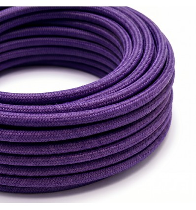 5m Stofkabel 2x0,75 mm², textiel - 230V, Paars