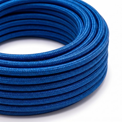 5m textielsnoer 2x0,75 mm² - 230V, blauw