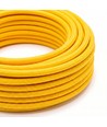 5m Stofkabel 2x0,75 mm², textiel - 230V, Geel